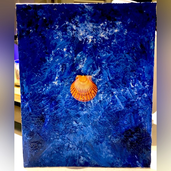 Ocean 🌊 Sea Art Handmade: Acrylic & Shell - Picture 2 of 16